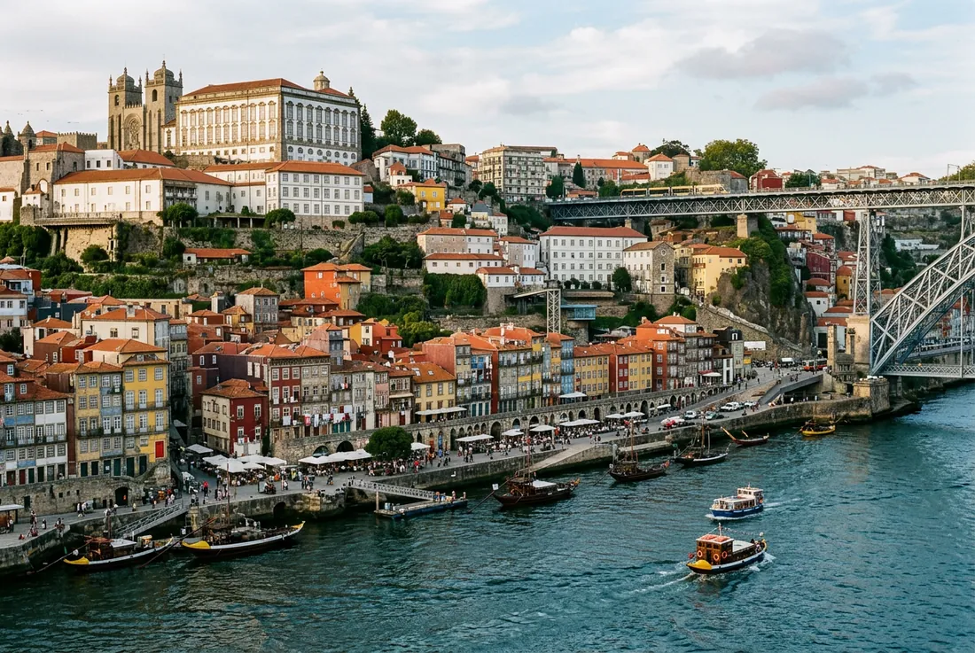 Porto, Ribeira waterfront houses stacked above the Douro