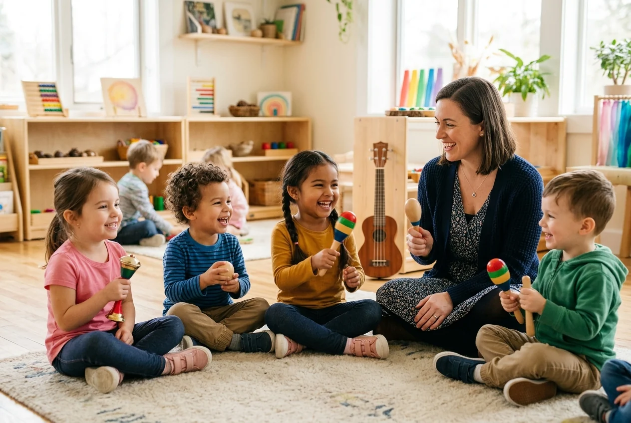 Music circle with shakers