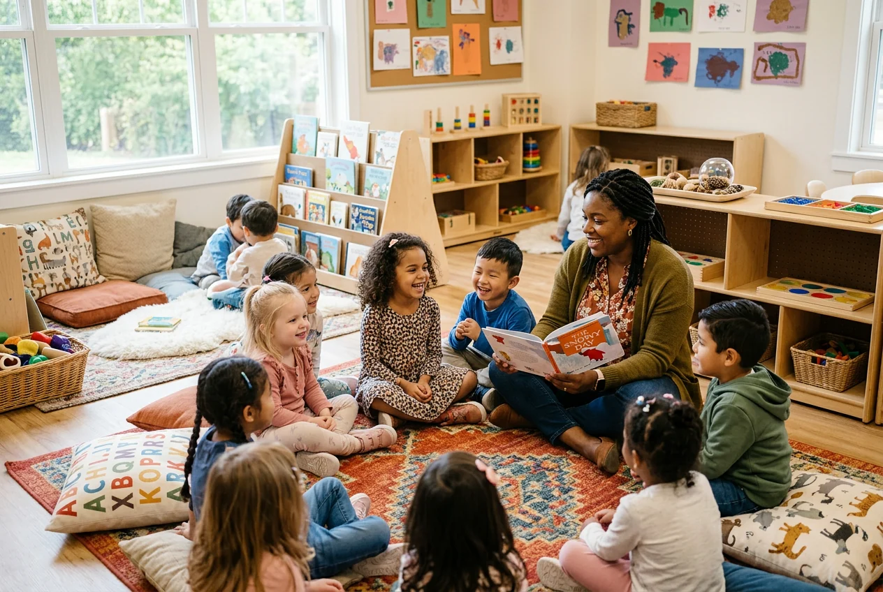 Reading rug story time